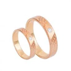 Wedding ring plat variasi cukit mata cubic zirconia