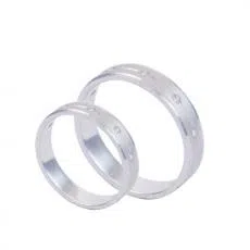 Wedding ring plat dof mata cubic zirconia
