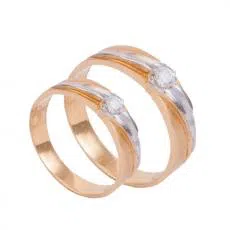 Wedding ring kombinasi mata cubic zirconia
