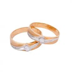 Wedding ring kombinasi mata cubic zirconia