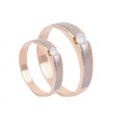 Wedding ring plat mata cubic zirconia